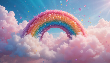 rainbow and clouds