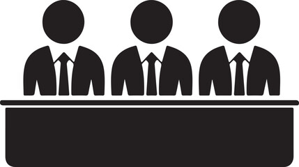 Silhouette Business Team Vector Illustration