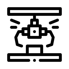 Robotic Arm with Gripper line icon