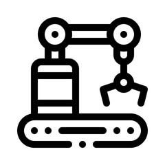 robotic arm line icon