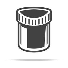 Gouache paint jar icon transparent vector isolated