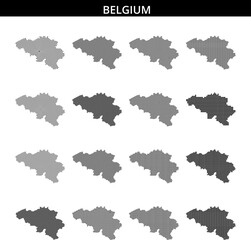 Obraz premium Map of Belgium with dotted pattern highlighting its geographical features
