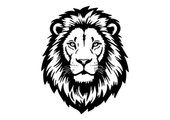 Lion Head Icon Vector Black