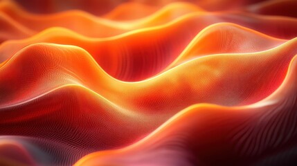 Obraz premium Abstract red and orange wavy texture of mesmerizing fluid patterns