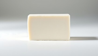 Creamy White Soap Bar: Minimalist Product Photography
