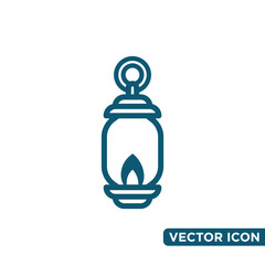 Simple Lantern Icon Design Template 