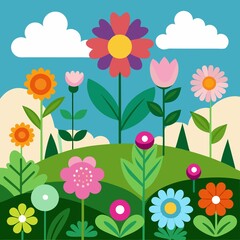 Fototapeta premium pattern with flowers