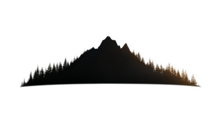 Golden Hour Sunset landscape concept. Audio waveform visualization on transparent background.