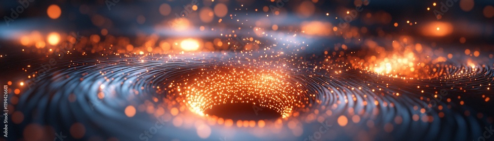 Aufkleber a mesmerizing abstract scene featuring swirling patterns and glowing particles, evoking a sense of c