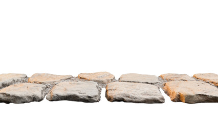 Golden Hour Sunset landscape concept. Stone pathway with a dark background highlighting texture and shape.