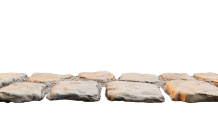 Golden Hour Sunset landscape concept. Stone pathway with a dark background highlighting texture and shape.