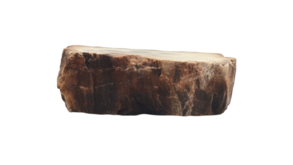 Golden Hour Sunset landscape concept. Natural brown stone on transparent background.