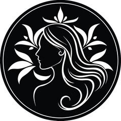 Beauty Salon Logo Vector Art Illustration Design for Business Branding