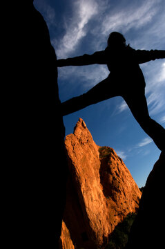 Climbing in the Garden of The Gods, Colorado Springs.