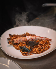 Classic Spanish rice and seafood paellas