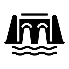 hydro power Solid icon