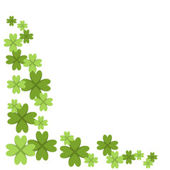 Decorative Corner Green Clover Flourish