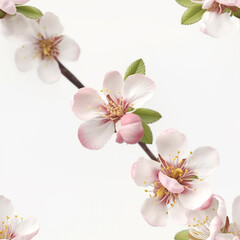 Obraz premium Seamless pattern of cherry blossoms in full bloom, perfect for backgrounds and spring-themed designs seamless pattern of cherry blossoms in soft shades of pink and white