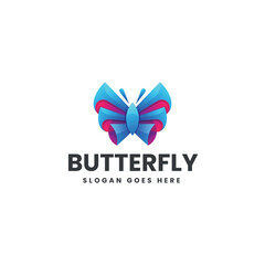 Butterfly Gradient Colorful Logo Template