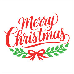 Merry Christmas, typography Design vector
