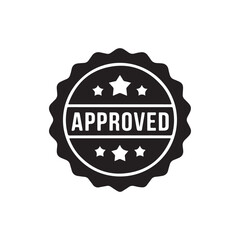 Approved Vector Icon on white Background. Approval symbol.