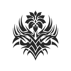 Tribal flower vector, and flower tattoo Design vector