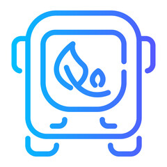 eco bus Line Gradient Icon