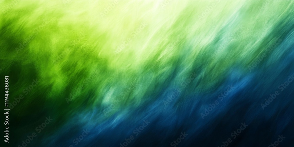 Poster harmonious abstract background image featuring a blend of green and blue colors, creating a tranquil
