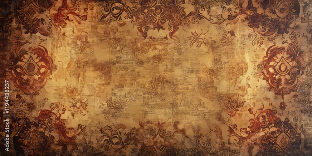 Poster vintage retro grungy background featuring a unique design and texture. this vintage retro grungy bac