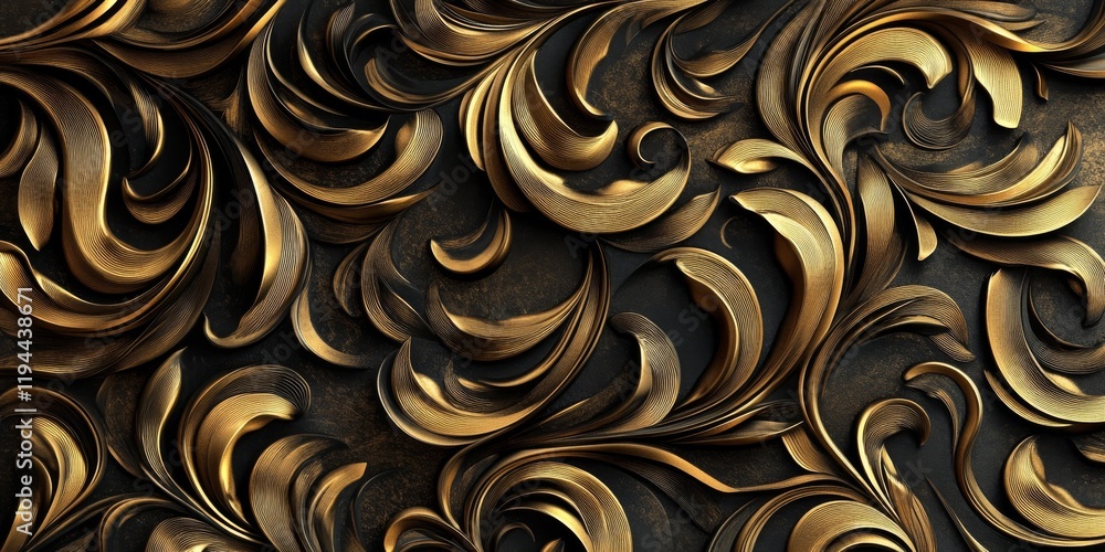 Poster decorative background featuring intricate golden patterns that enhance the aesthetic appeal. the gol