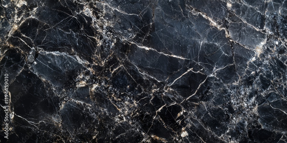 Poster abstract background featuring a black marble slab, showcasing the unique textures and patterns of bl
