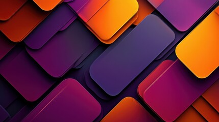 Vibrant abstract pattern of overlapping colorful rectangles and rounded shapes