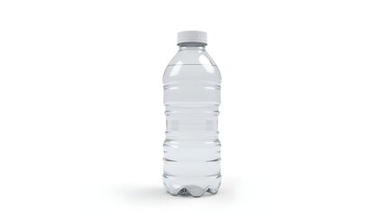 a plastic bottle isolated pure white background
