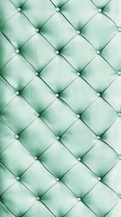 Quilted green cloth pattern cushion texture upholstery.