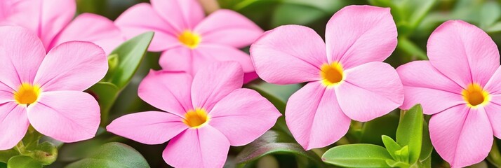Delicate Pink Flowers Blooming in Springtime Garden