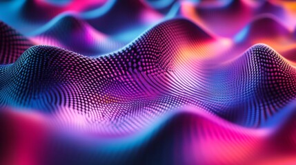 Abstract geometric patterns in vibrant neon colors