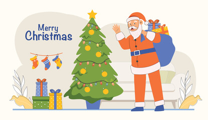 A joyful family gathered around to decorate a Christmas tree in the winter season, bringing festive warmth and creativity into the home.