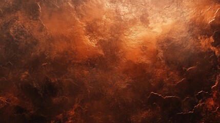 Shiny copper background with captivating brown - orange gradient, creating alluring texture for design. Its surface reflects light well, adding depth for graphic designs.
