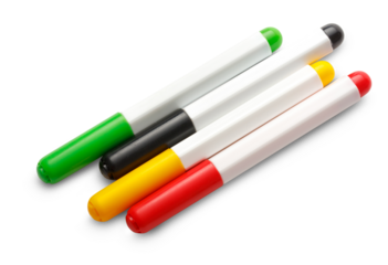 Bright markers on white