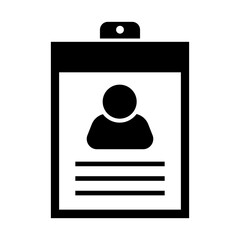 Fototapeta premium Id card sign on transparent background