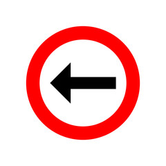 Road sign on transparent background