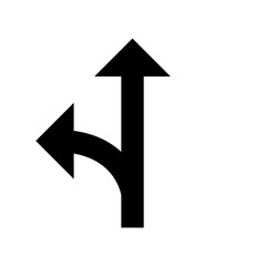 Road sign on transparent background