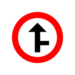 Road sign on transparent background