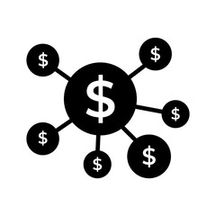 Affiliate marketing icon on transparent background