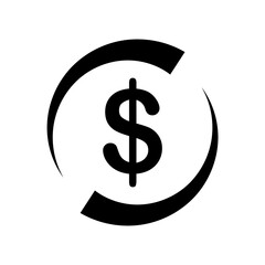 Clock icon on transparent background