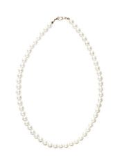 White pearl necklace of one string