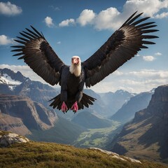 A cartoon-style condor, designed for children's books.