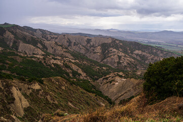 badlands sceneries inside the badlands national park, Matera province, italy