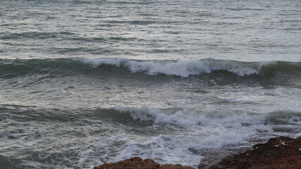 Rough sea with massive waves