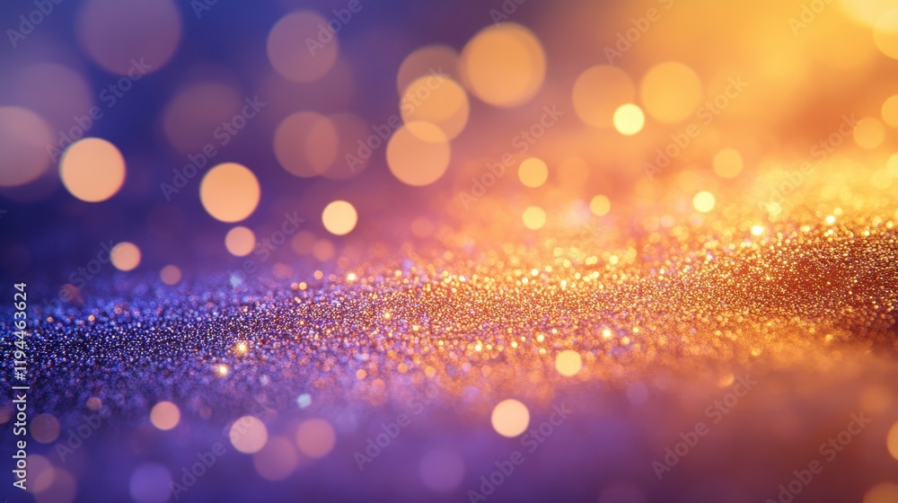 Poster sparkling abstract background with warm bokeh lights